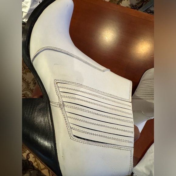 CELINE leather White and Black Ankle boots. Brand new with tags never worn! - Picture 10 of 15